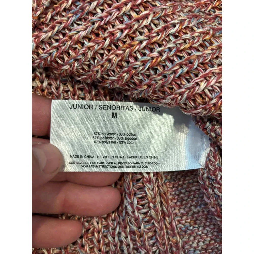Ella Moss Womens Medium Multicolor Space Dye Knit Sleeveless Sweater Top Tank